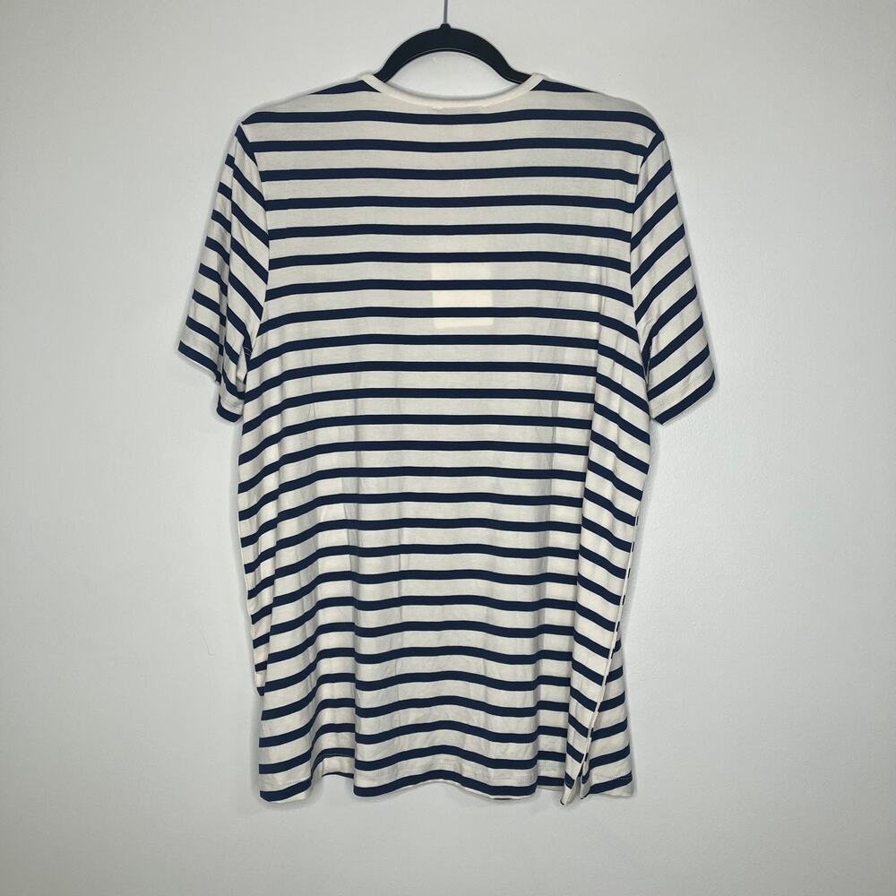 NWT SERAPHINE Maternity Short Sleeve Stripe Nursing Tee Snap Sides Large - Picture 3 of 7